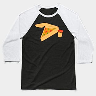 Take Out Pizza Slice Baseball T-Shirt